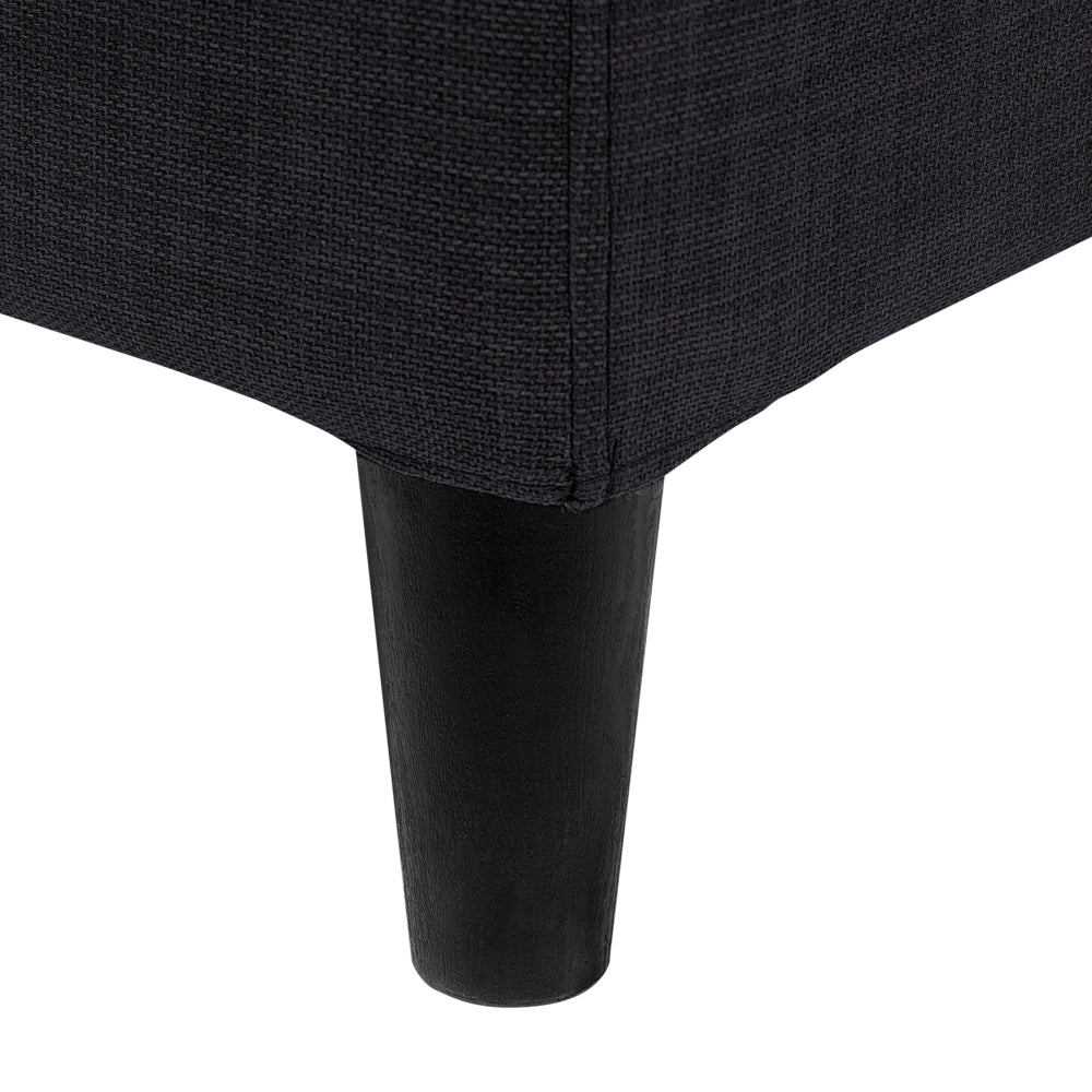 Letto 180 x 200 cm con rete a doghe in tessuto Nero contemporanea