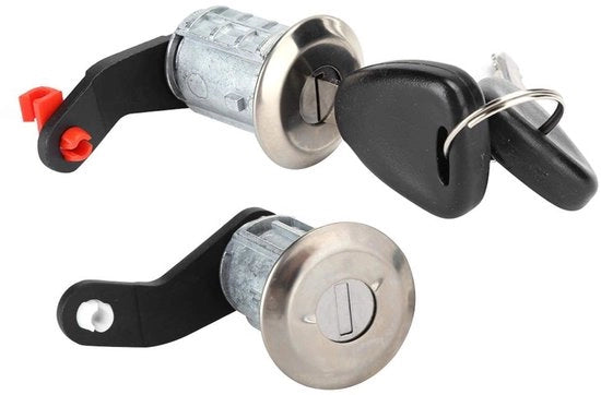 Set di Cilindri per Chiave per Porta Esterna - 2 Chiavi - Materiale ABS di Alta Qualità - Cilindro per Porta Esterna - Codice Modello: Master 1998-2016 - Deurslotcilinder