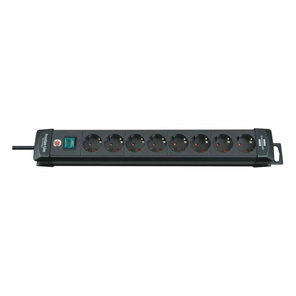 Presa multipla con 8 prese di tipo F Premium-Line 3m Nero Brennenstuhl