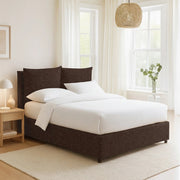 Penrith, Letto Singolo Sfoderabile Made in Italy, Marrone