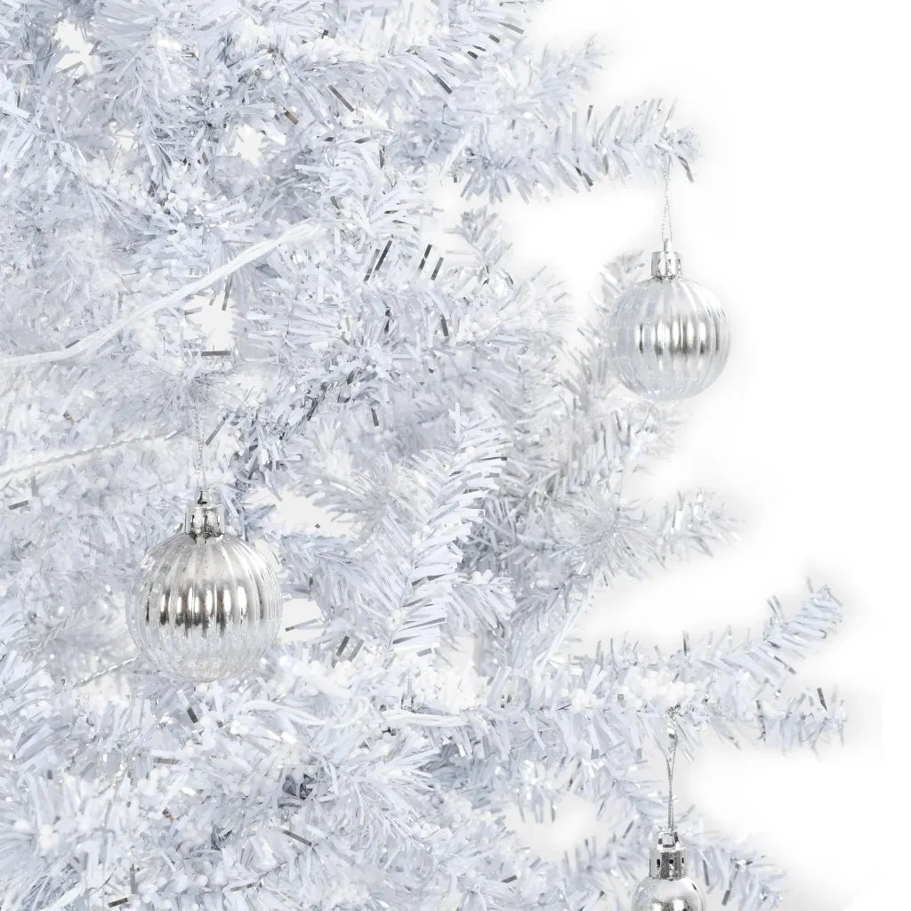 Albero di Natale | Decorazioni natalizie con Neve e Base a Ombrellone Bianco 190 cm