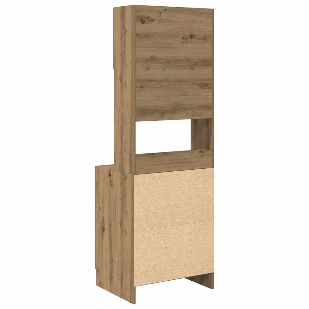 Credenza da cucina 2 pz-Set di 2 Buffet-Armadio da cucina Rovere artigianale 60 x 50 x 180 cm