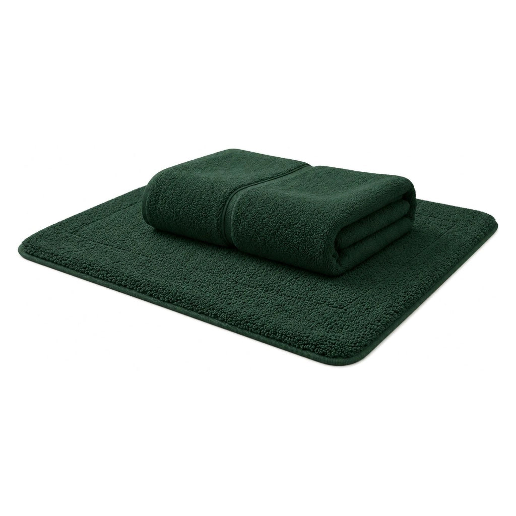 Sanamasa, Telo Bagno Sfumatura Colore Struttura Smeraldo, Verde Smeraldo