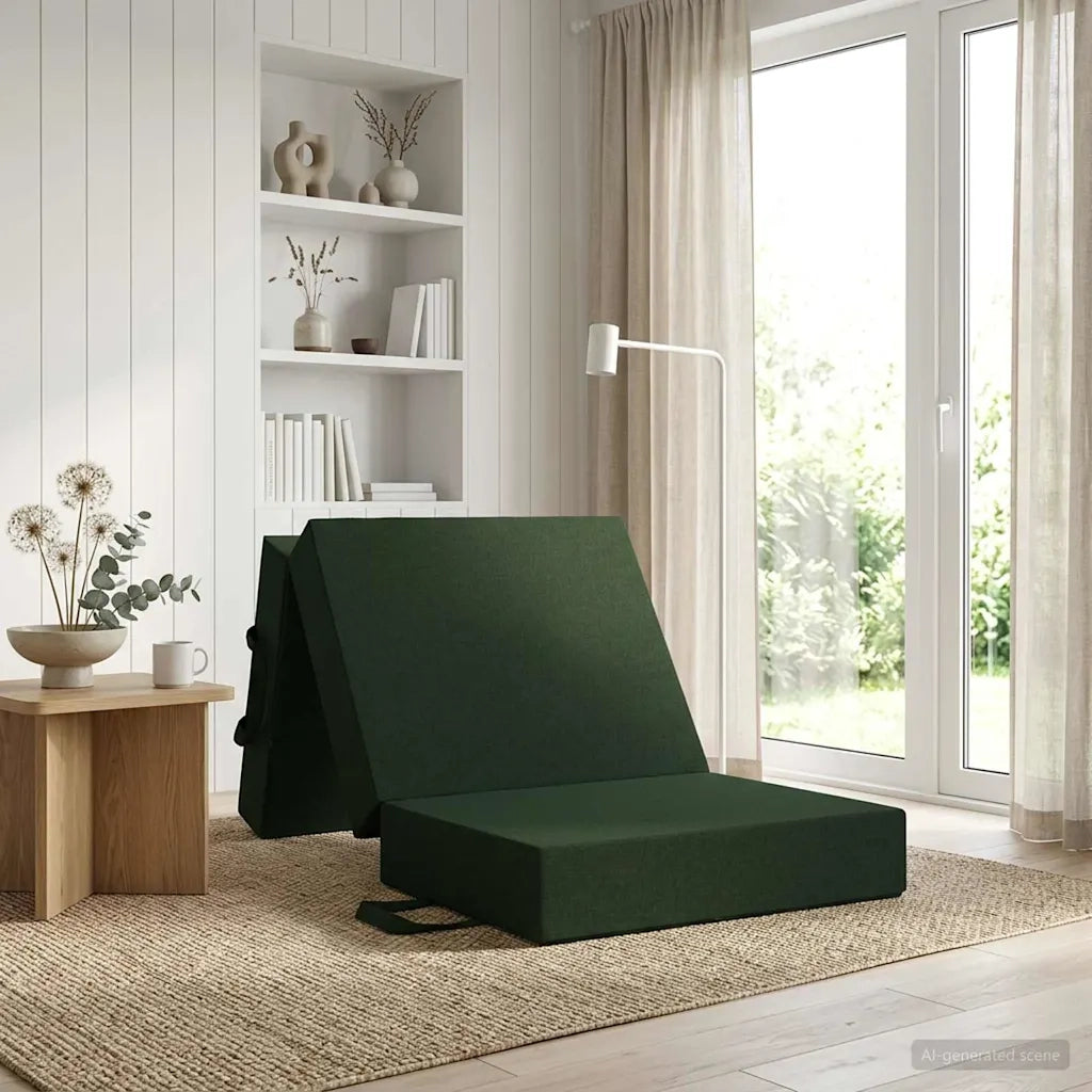 Divano Letto Pieghevole 90 x 63 x 45 cm Verde Scuro 900151