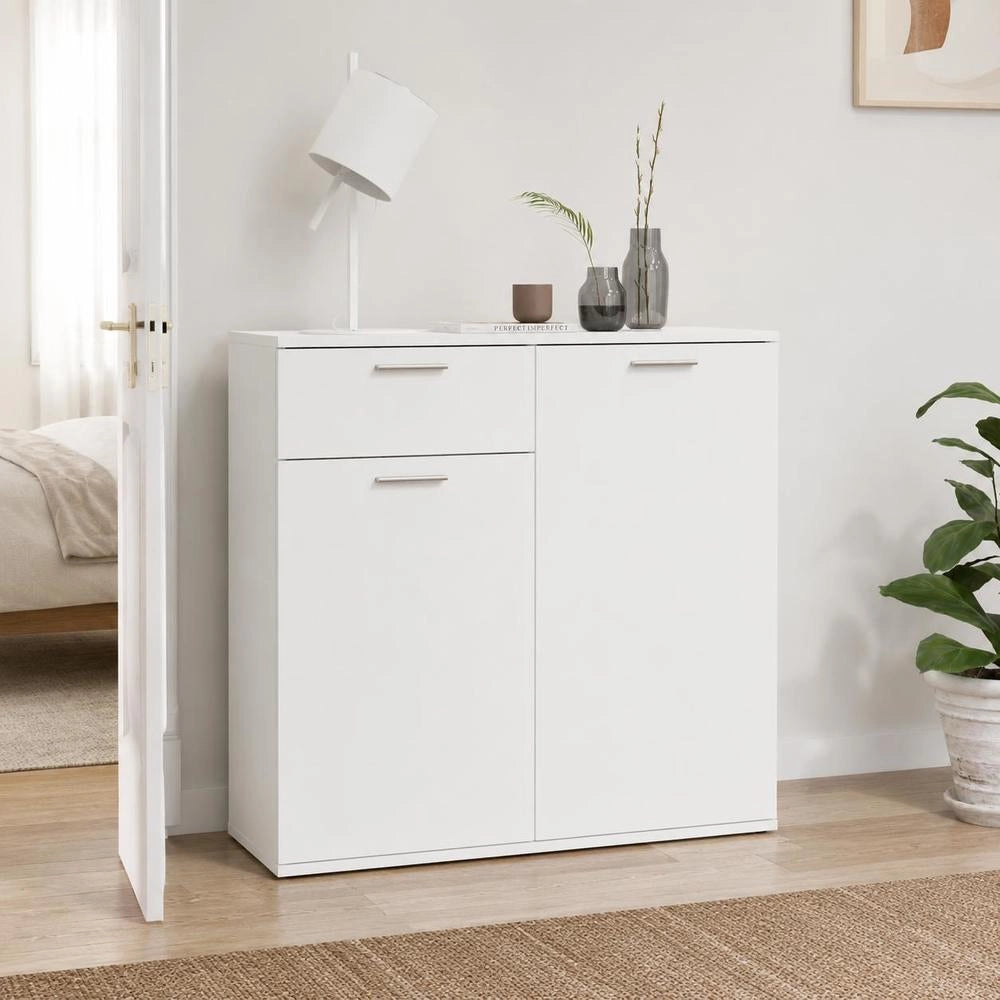 Sideboard White 80x36x75 Cm Wood-based Material