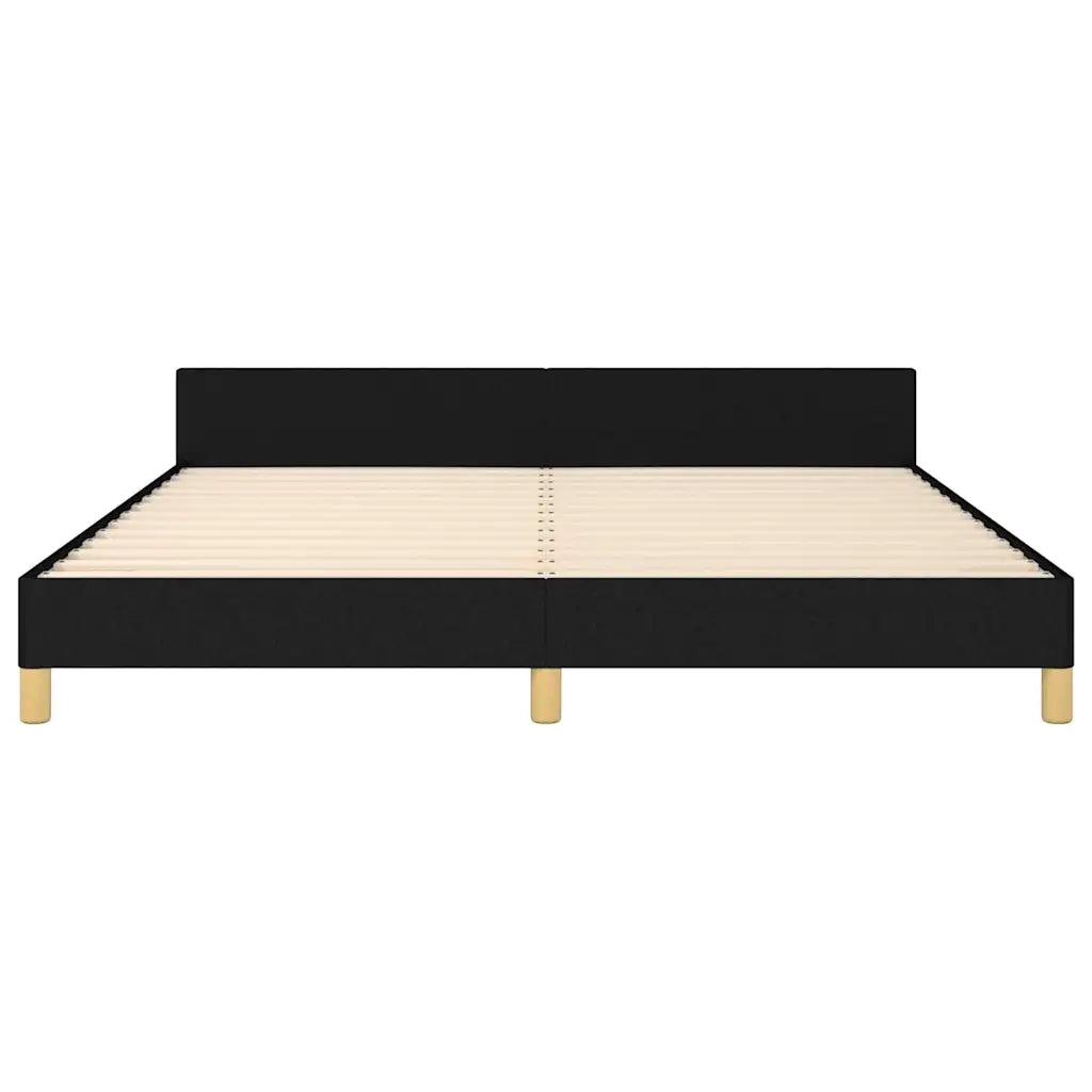 Giroletto con Testiera Nero 160x200 cm in Tessuto cod mxl 64153