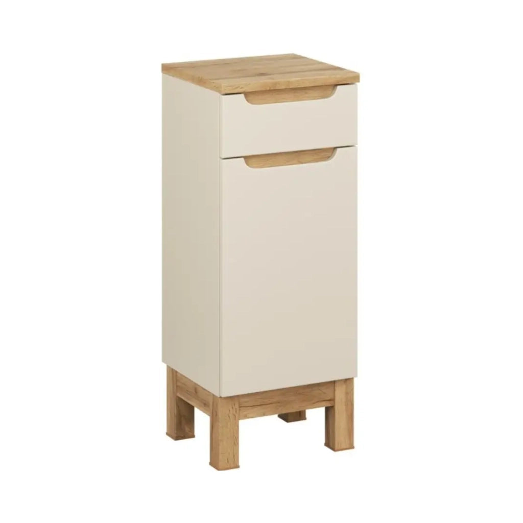 Insieme ERMANO cachemire 130cm: mobile sotto lavabo + lavabo da appoggio + mobili sospesi e da appoggio