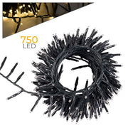 CATENA LUMINOSA MILLEPIEDI 750 LED A LUCE CALDA - IDEALE PER DECORAZIONI NATALIZIE E GIARDINI