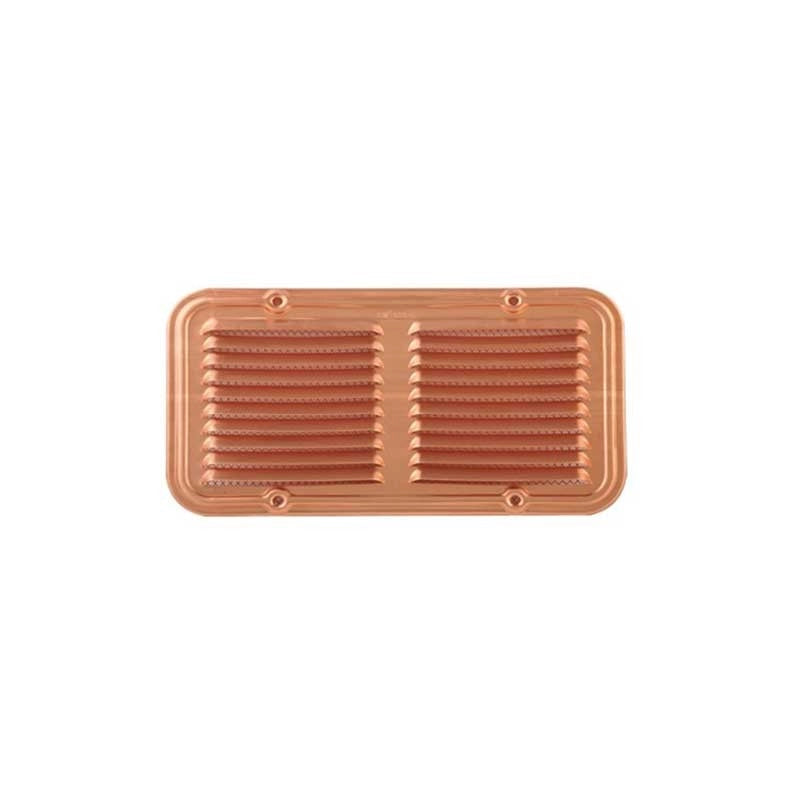 Griglia di aerazione quadrata / rettangolare in rame con retina : Dimensione - 200x200