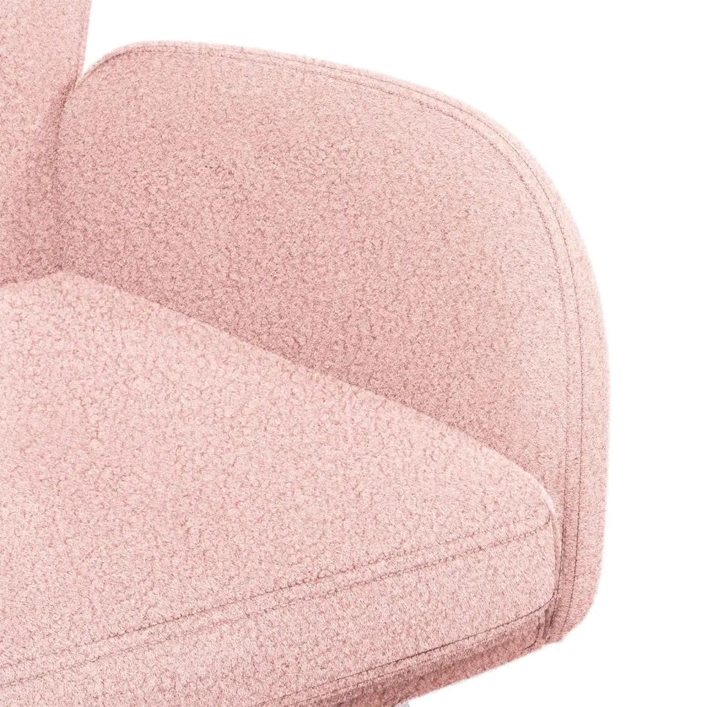 Sedie da pranzo girevoli 2 pz Bouclé Rosa 54 x 58 x 87 cm 42034332