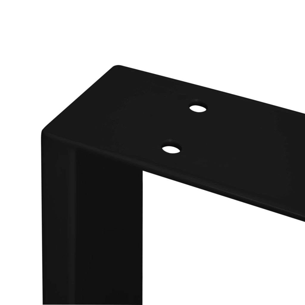 Set Gambe da Tavolo Square Rettangolari H720 Verniciato Nero Acciaio Emuca