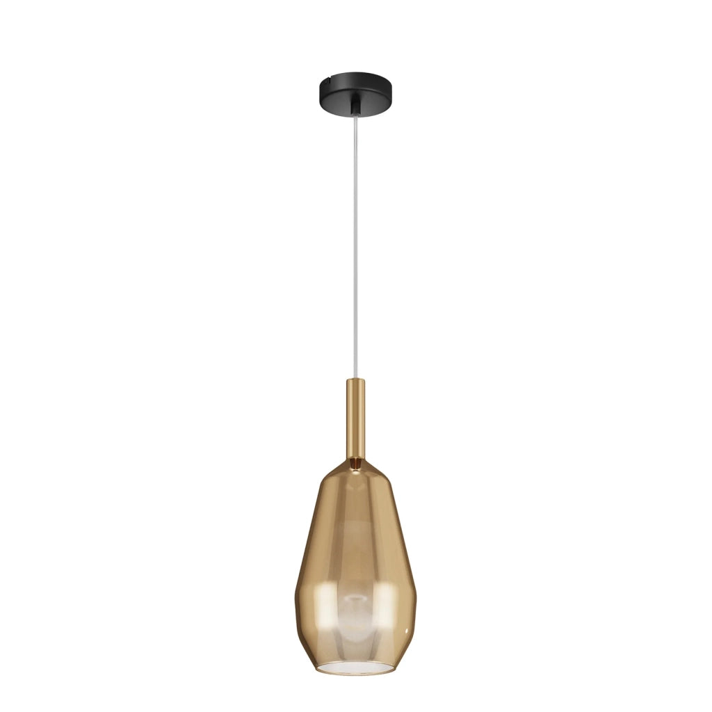 Maytoni Lampada a sospensione moderna Duality 1 luce E27 nero metallo vetro