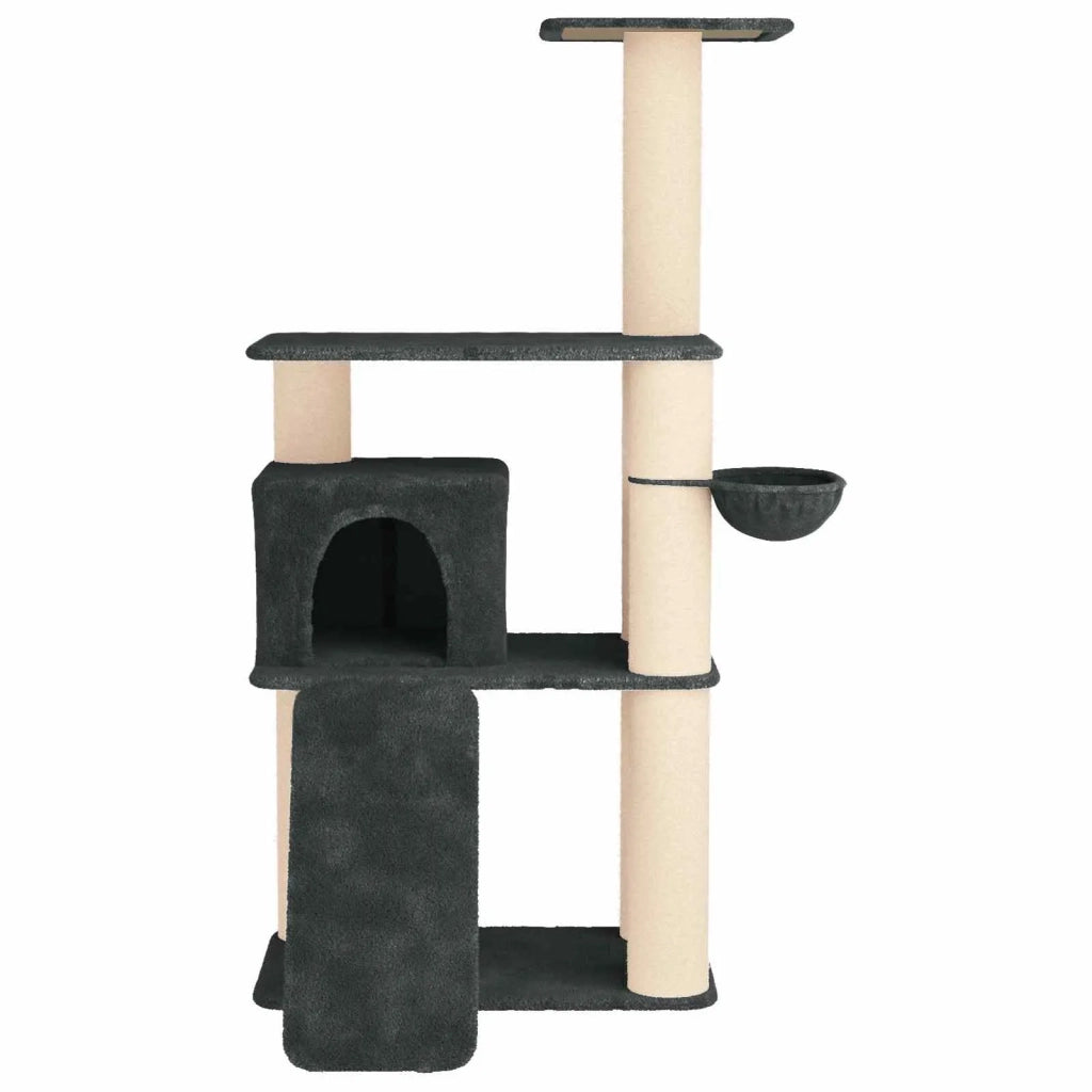 Albero per gatti con pali per graffiare in sisal Grigio Scuro 42033047