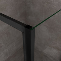 Box Doccia Con Due Pareti Fisse Laterali e Porta Battente Frontale Roto-traslante 8 MM H 200 Nero Opaco Misura 75 (73-75) FISSE + PORTA 120 (118-121)