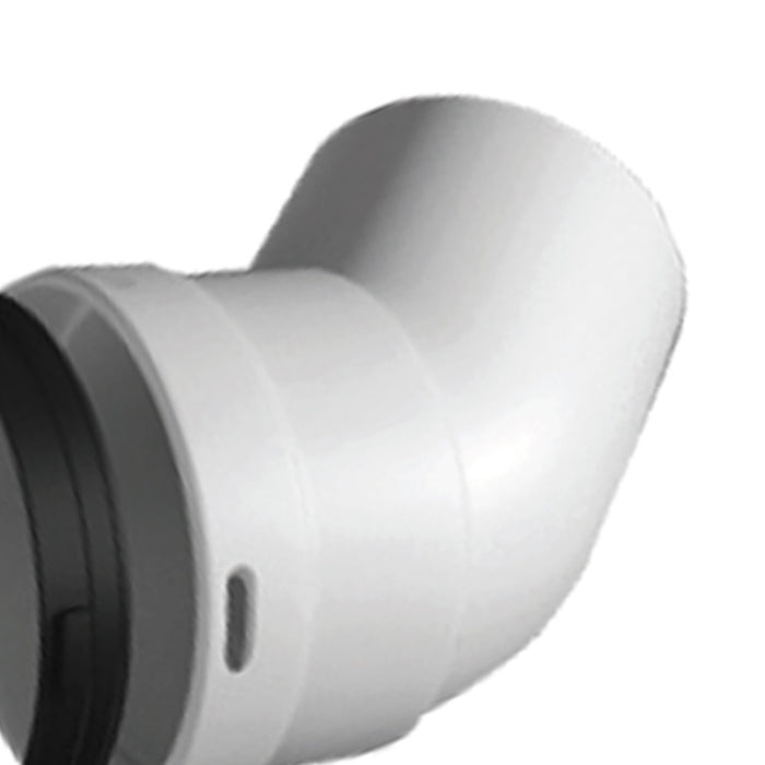 Curva 45 gradi in pp maschio-femmina di d80 mm