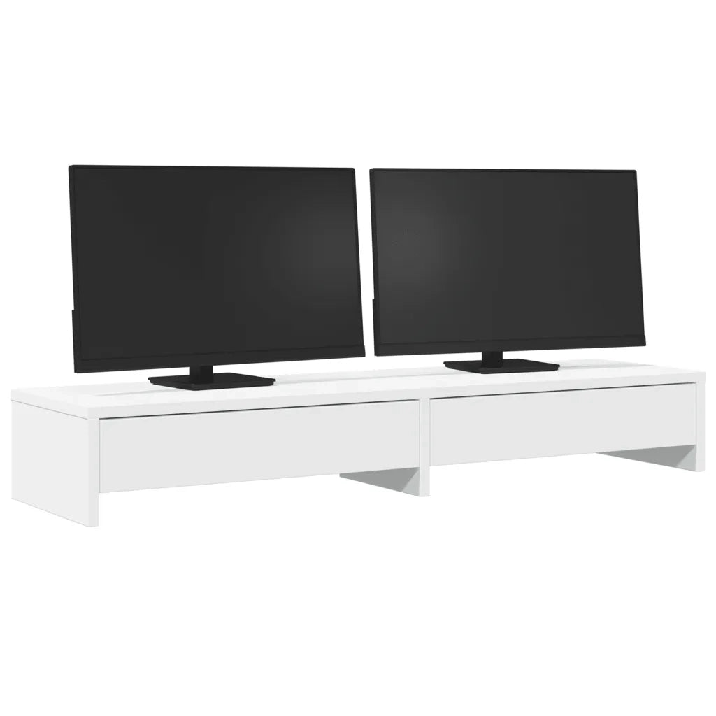 Supporto per Monitor con Cassetti Bianco 100x27x15 cm in Legno Agglomerato CFW5929326