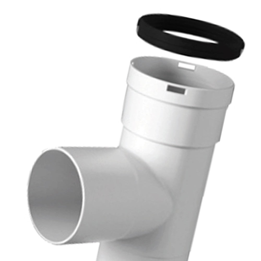 Tee maschio-femmina completo di guarnizione in pp di d80 mm