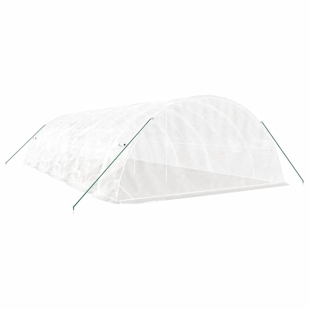 Serra con Telaio in Acciaio Bianco 50 m² 10x5x2,3 m 3188097