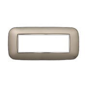 Placca Orbis Serie Moon 6P Colore Titanio Compatibile Con Bticino Axolute