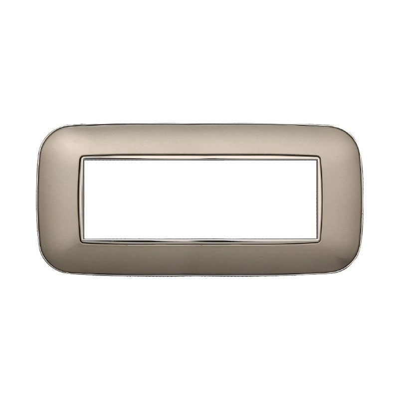Placca Orbis Serie Moon 6P Colore Titanio Compatibile Con Bticino Axolute