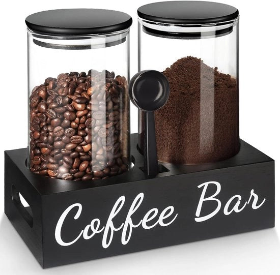Set di contenitori a chiusura ermetica per caffè - contenitore per caffè in scatola e contenitore di riserva - 2 pezzi