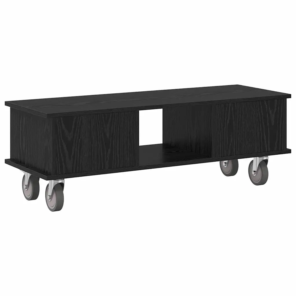 Supporto TV Rovere Nero 100 x 35 x 35 cm Legno multistrato 891033
