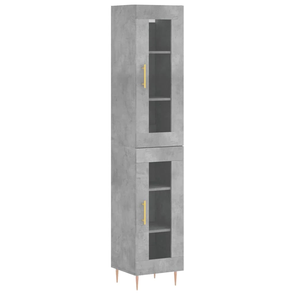 Buffet credenza cassettiera armadio mobile contenitore organizer cucina soggiorno salotto alto 34,5 x 34 x 180 cm legno ingegnerizzato grigio 02_0034411