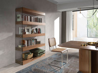 Ripiano in noce e vetro