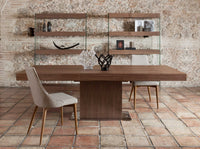 Ripiano in noce e vetro