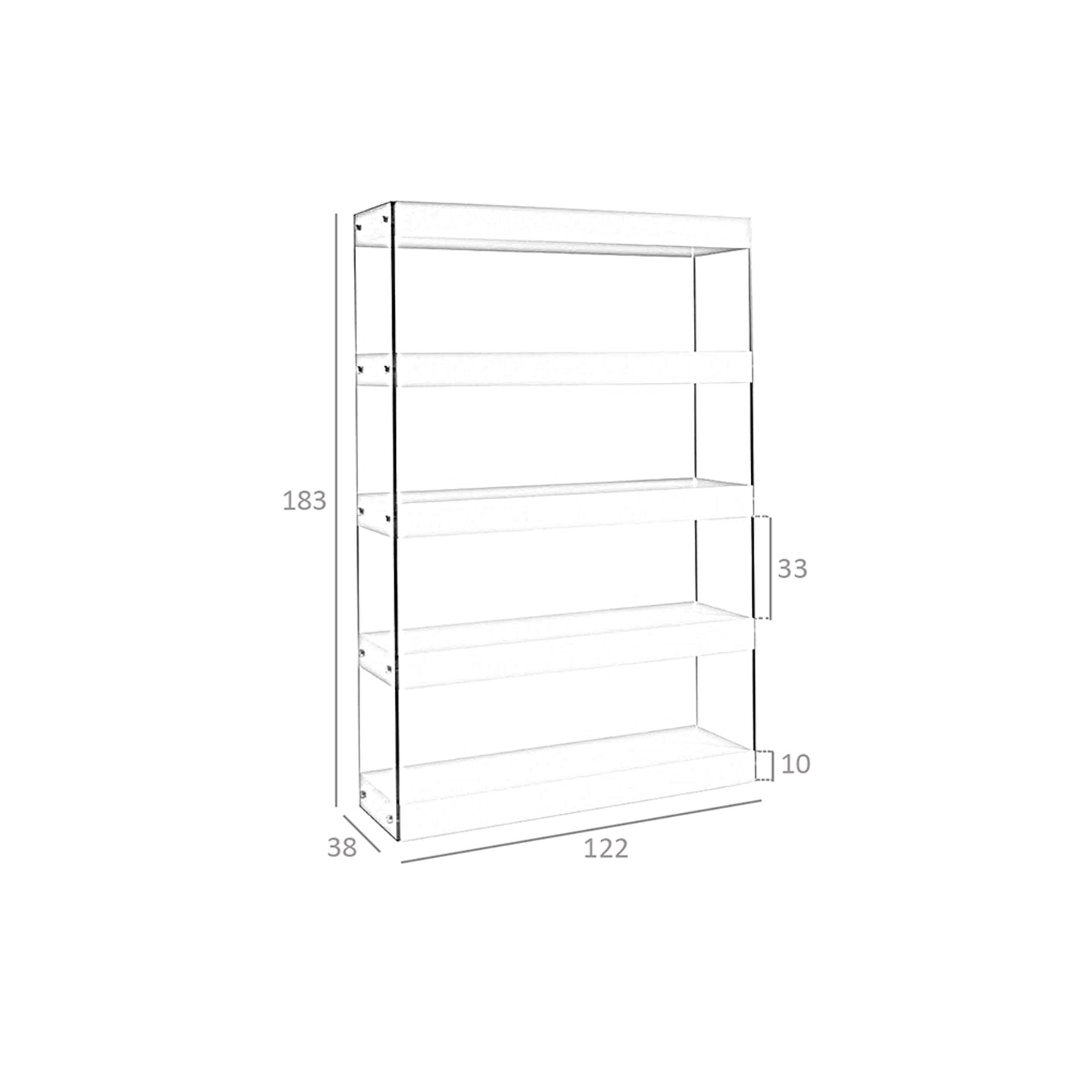 Ripiano in noce e vetro