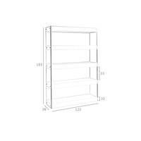 Ripiano in noce e vetro