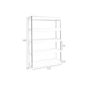 Ripiano in noce e vetro