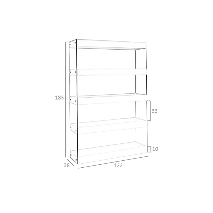 Ripiano in noce e vetro
