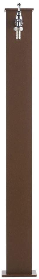 Fontana rettangolare completa di impianto e rubinetto H82 Cm colore Ruggine Made in Italy