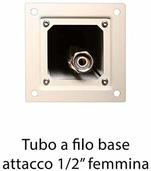 Fontana rettangolare completa di impianto e rubinetto H82 Cm colore Ruggine Made in Italy