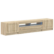 Mobile TV LED a 5 pezzi Rovere Sonoma Legno ingegnerizzato 3417001