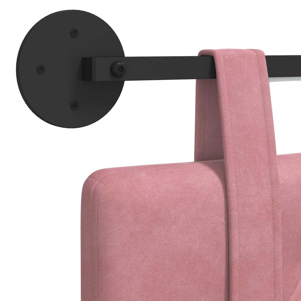 Testiera | Testata sospesa Con luce LED Rosa Velluto