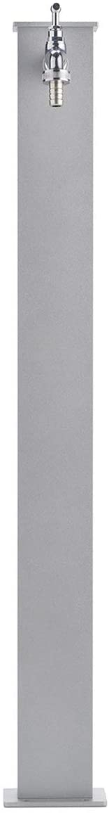 Fontana rettangolare completa di impianto e rubinetto H82 Cm colore Alluminio Made in Italy