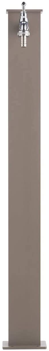 Fontana rettangolare completa di impianto e rubinetto H82 Cm colore Tortora Made in Italy