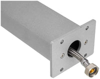 Fontana rettangolare completa di impianto e rubinetto H82 Cm colore Tortora Made in Italy