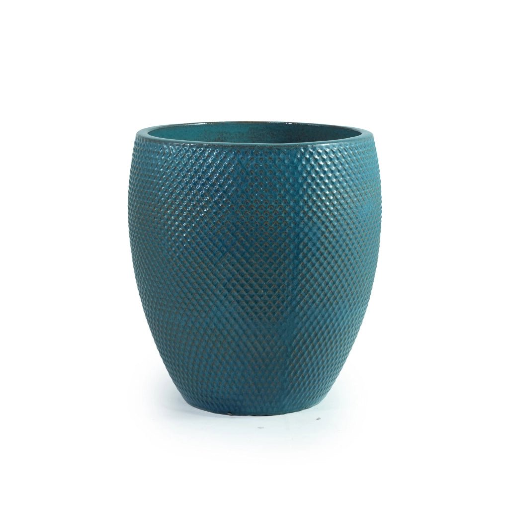 VASO DA FIORI Ø46 cm H53 cm Ceramica turchese