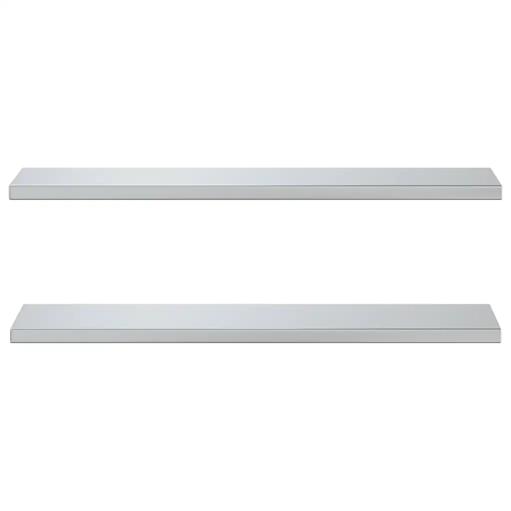 Mensole a Muro 2pz 100x23,5cm Argento in Acciaio Inossidabile 30280