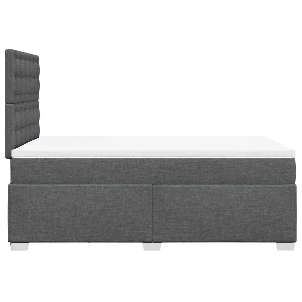 Giroletto a Molle con Materasso Grigio Scuro 120x190cm Tessuto 3290442