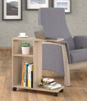 MOBILE TAVOLINO CON RUOTE PORTA PC COMODINO UFFIO CASA ROVERE 60x45x22cm TRASCO