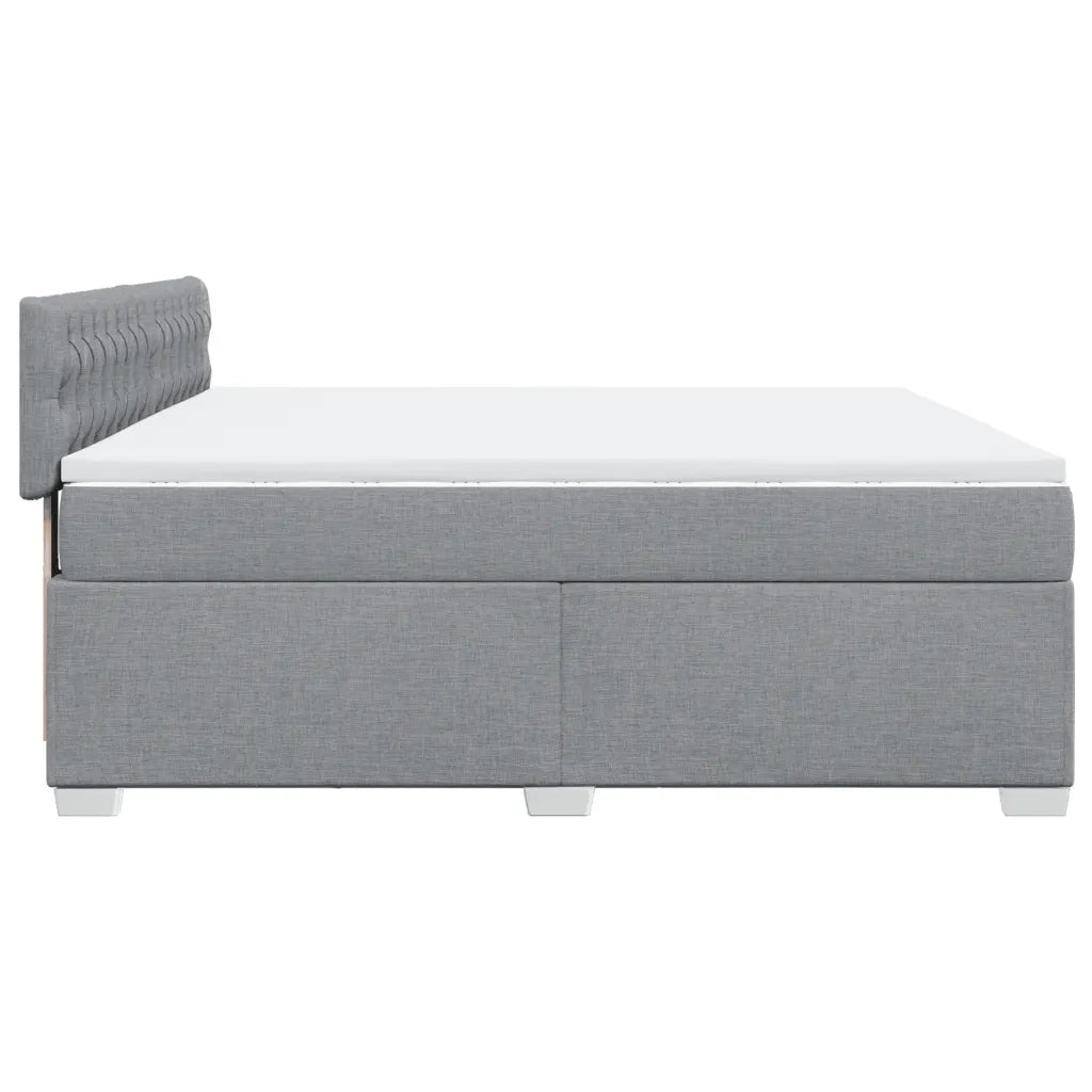 Giroletto a Molle con Materasso Grigio Chiaro180x200 cm Tessuto 3285974