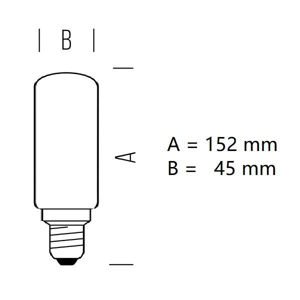LAMPADINA TUBOLARE A LED 12W LUCE CALDA 2700K 1521LM E27 BOT LIGHTING