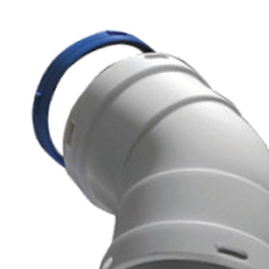 Curva 45 gradi femmina-femmina in alluminio estruso d80 mm e sp 1 mm