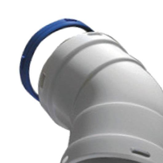 Curva 45 gradi femmina-femmina in alluminio estruso d80 mm e sp 1 mm