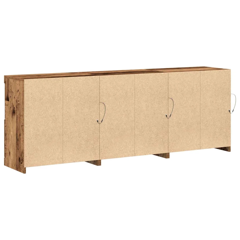 Credenza | Madia LED Legno vecchio 181 x 37 x 67 cm Legno multistrato