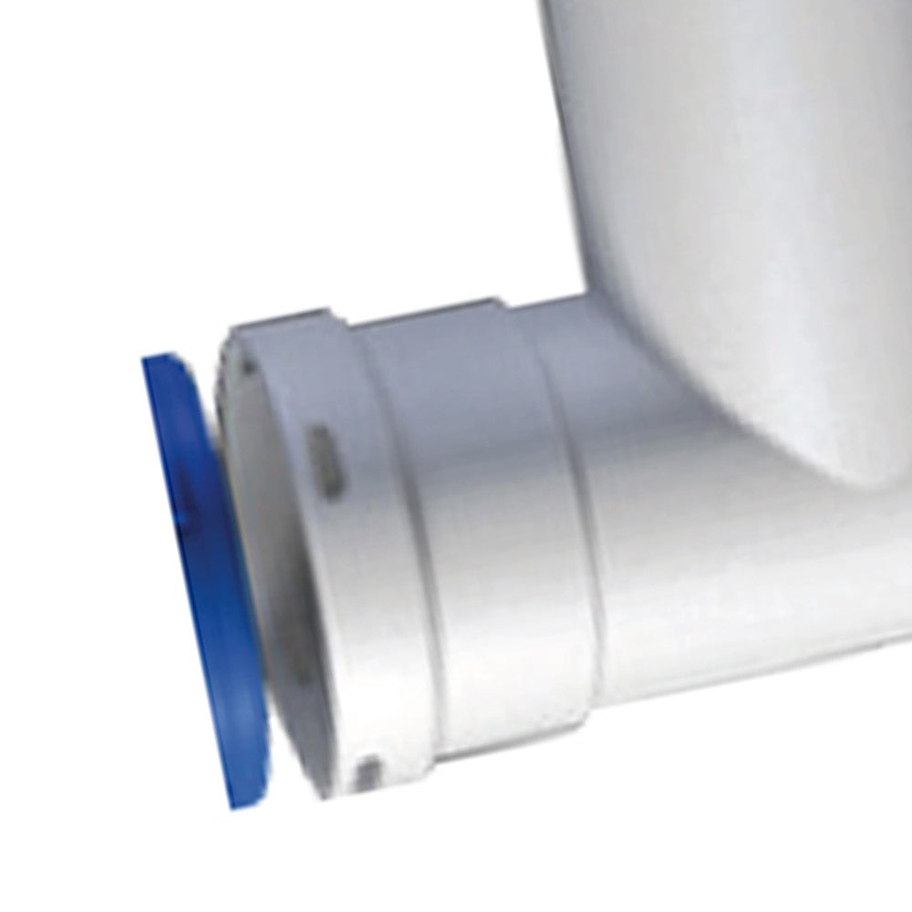 Tee maschio-femmina con scarico condensa in alluminio estruso d80 mm e sp 1 mm